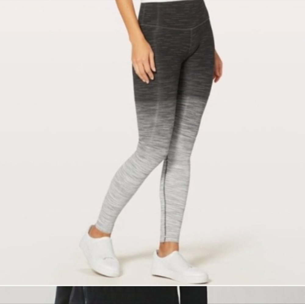Lululemon Wunder Under Hi Rise Tight Om bre Melange Sz 8 Space Dye